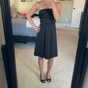 White House Black Market satin strapless dress
